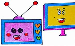 Image result for Flat Screen TV Drawing