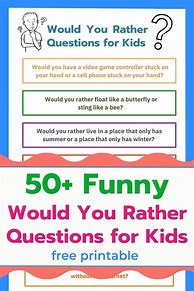 Image result for Would You Rather Questions for Children