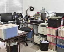 Image result for Cluttered Office Desk
