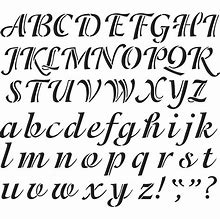 Image result for Free Script Letter Stencils Large