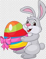 Image result for Cartoon Easter Bunny and Eggs No Background