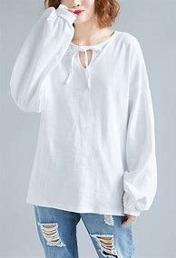 Image result for White Cotton Long Sleeve Tunic