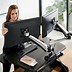 Image result for Dual Monitor Standing Desk Placement