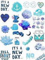 Image result for Stickers Azules Aesthetic