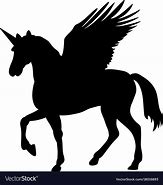 Image result for Black Unicorn Pegasus Stencile