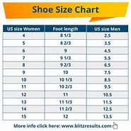 Image result for Us Shoe Size Measurements