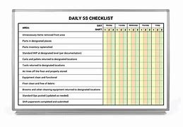 Image result for 5S Schedule Template