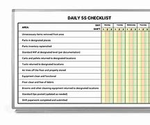 Image result for 5S Shine Checklist