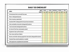 Image result for 5S Checklist Excel