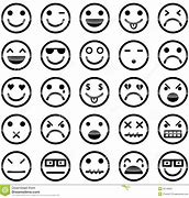 Image result for Printable Black and White Emojis