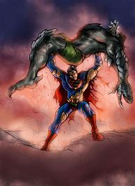 Image result for Superman Punching Doomsday