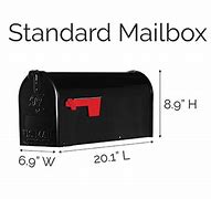 Image result for Standard Mailbox Size