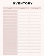 Image result for Inventory Control Sheet Template