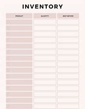 Image result for Form for Inventory Free Printable