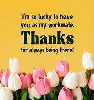 Image result for Thank You Note Co-Worker Sample