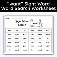 Image result for Sight Word Want