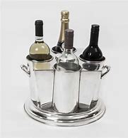 Image result for Silver Single Bottle Wine Coolers