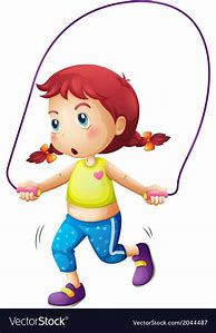 Image result for Cartoon Girl Skipping Rope