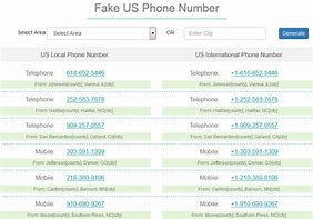 Image result for USA Fack Phone Number