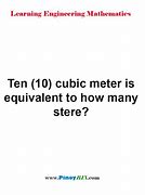 Image result for Stere Cubic Meter