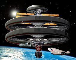 Image result for Front View of Space Settlement
