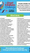 Image result for Great Kindness Challenge Checklists