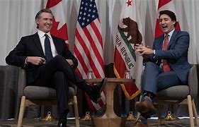 Image result for Trudeau and Gavin Newsom
