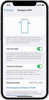 Image result for SOS iPhone Settings