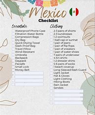 Image result for Mexico Vacation Packing List