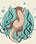 Image result for Cute Sea Otter Clip Art