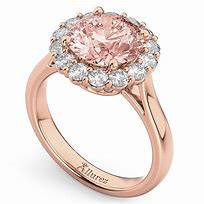 Image result for Rose Gold Round Diamonds Ring