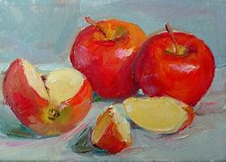 Image result for Paintings of Peeled Apple's