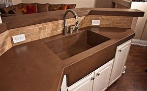 Image result for Brown Concrete Countertops