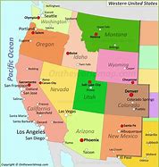 Image result for Western US Wall Map