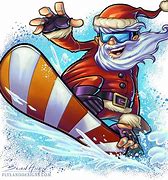 Image result for Santa Snowboarding