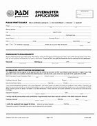 Image result for Padi Forms Divemaster