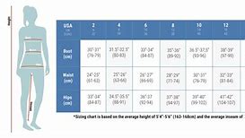 Image result for Number Size Chart for Women