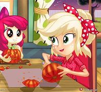 Image result for Applejack and Apple Bloom Equestria Girls