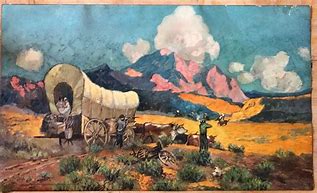 Image result for Covered Wagon Painting