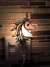 Image result for Stainted Glass Night Light Unicorn