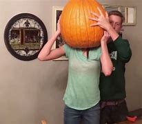 Image result for Girl Head Stuck in Pumpkin