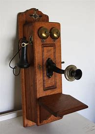 Image result for Old Wooden Telephones