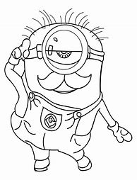 Image result for Minion Coloring Page Mustache