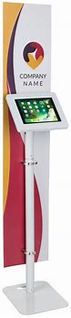 Image result for iPad Kiosk with Banner