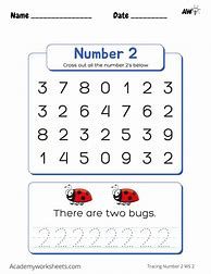 Image result for Identify Number 2 Worksheet