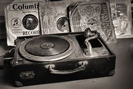 Image result for Old Record Player Black and White