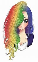 Image result for Rainbow Hair Chibi Anime Girl