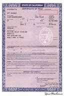 Image result for Car Title Certificate