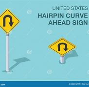 Image result for Hairpin Curve Sign