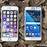 Image result for Galaxy Mega vs iPhone 6 Plus